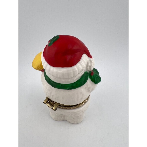 K’s Collection Vintage Frosty Hinged Trinket Jewelry Box Christmas Holidays‎ - Picture 3 of 8